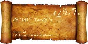 Élő Teréz névjegykártya